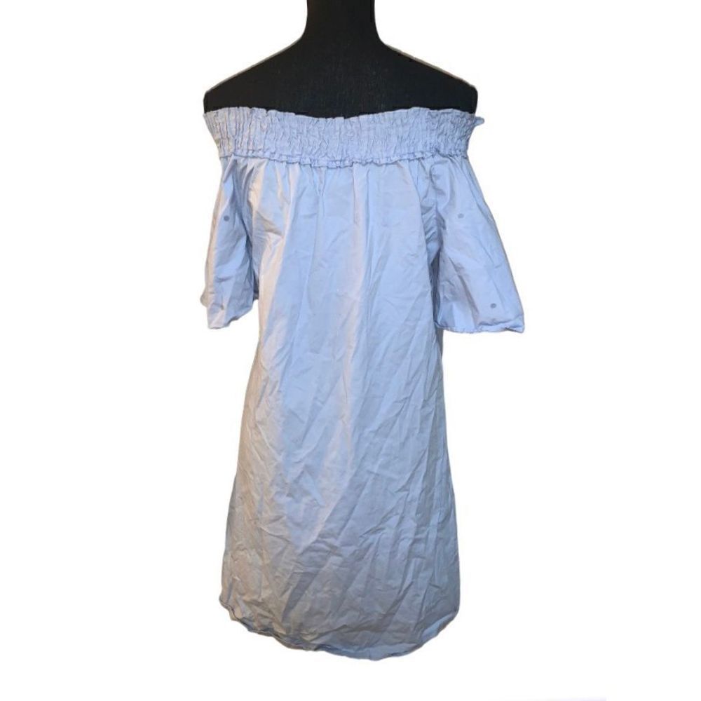 Spense Chambray Off The Shoulder Dress - Picture 4 of 6